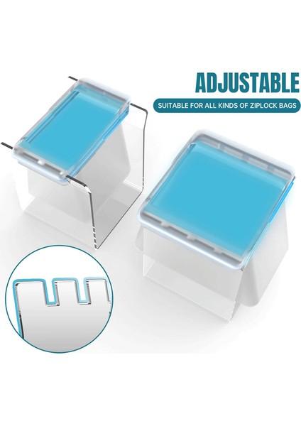Fermuar Kapatma Çantası Için Gıda Depolama Torbası Tutucu, Bol Raf Standı/dondurucu Çanta Tutucu/sandviç Torbası, Dolgu Kolaya (Yurt Dışından) fiyatları