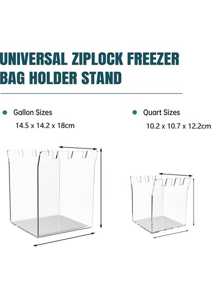 Fermuar Kapatma Çantası Için Gıda Depolama Torbası Tutucu, Bol Raf Standı/dondurucu Çanta Tutucu/sandviç Torbası, Dolgu Kolaya (Yurt Dışından) modelleri