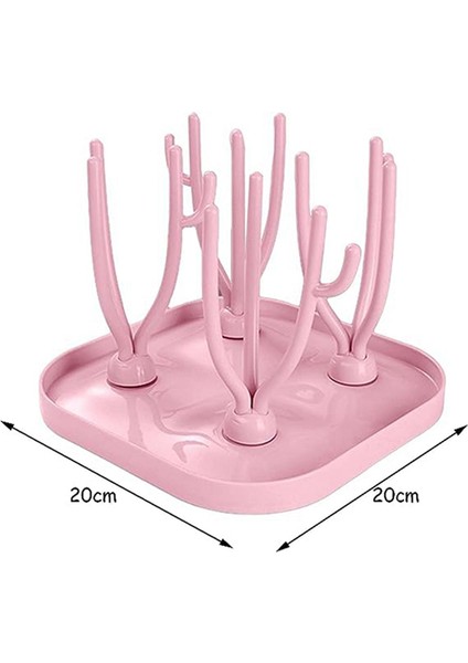 Boşaltma Bardağı Biberon Şişe Raf Uygun Kurutma Rafı Su Kupası Kurutma Raf Kurutma Çenesi (Pembe) (Yurt Dışından) modelleri