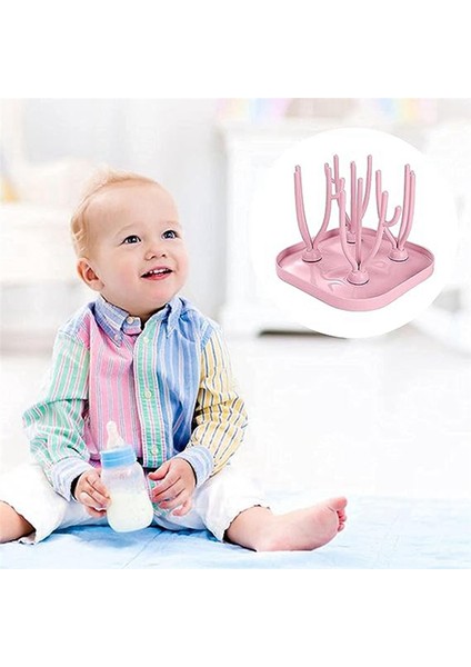 Boşaltma Bardağı Biberon Şişe Raf Uygun Kurutma Rafı Su Kupası Kurutma Raf Kurutma Çenesi (Pembe) (Yurt Dışından) indirimleri