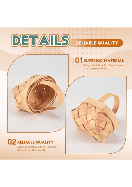 8pcs Mini Dokuma Sepetleri Parti Favorileri Için Kulplu El Sanatları Dekor Fotoğraf Prop (Yurt Dışından) indirimleri