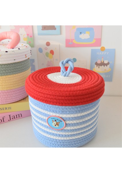 Dokuma Depolama Sepeti Oturma Odası Desktop Sundurum Depolama Sepet Oyuncak Saklama Kutusu A (Yurt Dışından) modelleri