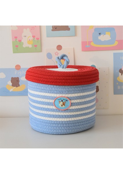 Dokuma Depolama Sepeti Oturma Odası Desktop Sundurum Depolama Sepet Oyuncak Saklama Kutusu A (Yurt Dışından) indirimleri