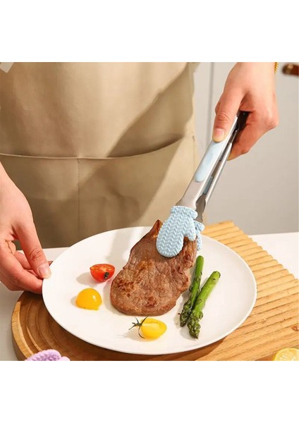 Barbekü Ekmek ve Food Clips Yüksek Sıcaklık Anti-Ölçekli Genişletilmiş Biftek Klipsleri Barbekü Araçları Mor (Yurt Dışından) modelleri