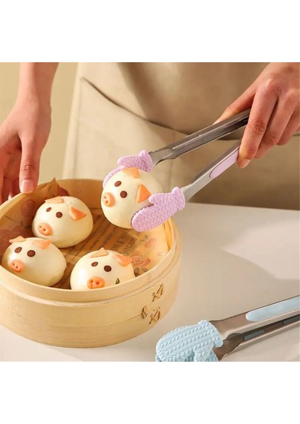 Barbekü Ekmek ve Food Clips Yüksek Sıcaklık Anti-Ölçekli Genişletilmiş Biftek Klipsleri Barbekü Araçları Mor (Yurt Dışından) fırsatları