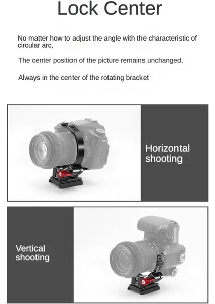 Lens Destek Braketi Yarı Dairesel Halka Yatay Dikey Dslr Kamera Video Tutucusu Soğuk Ayakkabı Kamera Video Tutucu (Yurt Dışından) indirimleri