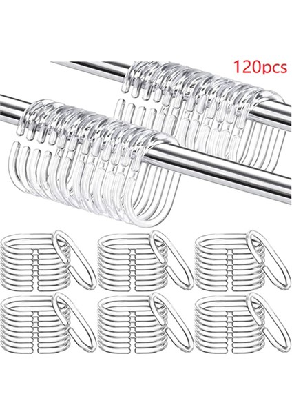120 Pcs Şeffaf Plastik Duş Perdesi Yüzük Hankalar C Şekilli Halkalar Banyo Duş Örtülü Pencere Çubuğu Için Hook Askı (Yurt Dışından) fiyatları