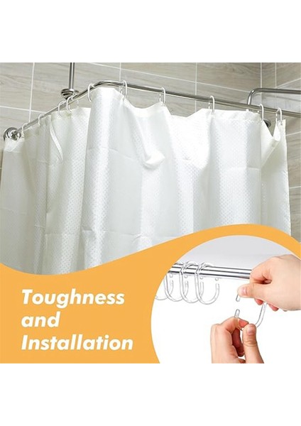 120 Pcs Şeffaf Plastik Duş Perdesi Yüzük Hankalar C Şekilli Halkalar Banyo Duş Örtülü Pencere Çubuğu Için Hook Askı (Yurt Dışından) modelleri