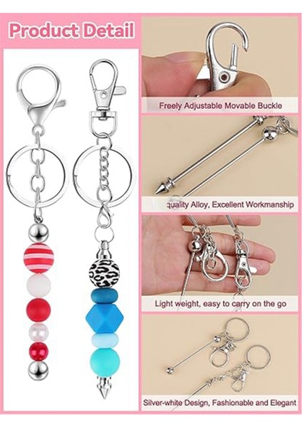 Boncuklu Anahtarlık Çubukları, Metal Boncuk Anahtarlık Çubukları Boncuklar Dıy Boş Anahtar Zinciri Dıy Için Çıkarılabilir Boncuklu Anahtarlık Çubukları (Yurt Dışından) fırsatları