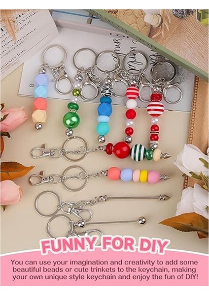 Boncuklu Anahtarlık Çubukları, Metal Boncuk Anahtarlık Çubukları Boncuklar Dıy Boş Anahtar Zinciri Dıy Için Çıkarılabilir Boncuklu Anahtarlık Çubukları (Yurt Dışından) indirimleri