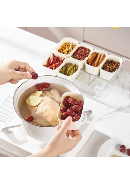 Kapaklı Bölünmüş Servis Tepsisi ve 8 Bölmeli Plastik Meze Tepsisi ile Taşınabilir Atıştırmalık Tabağı Organizatör (Yurt Dışından) fırsatları