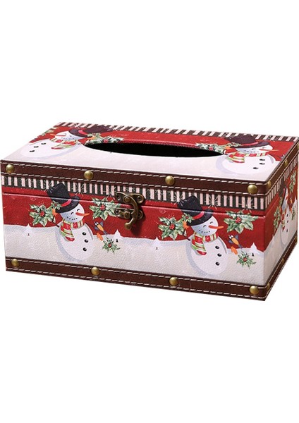 Noel Doku Kutusu Ev Kapalı Yemek Masası Oturma Odası Sehpa Masa Masası Kağıt Kutusu Doku Tüp, Kardan Adam (Yurt Dışından)