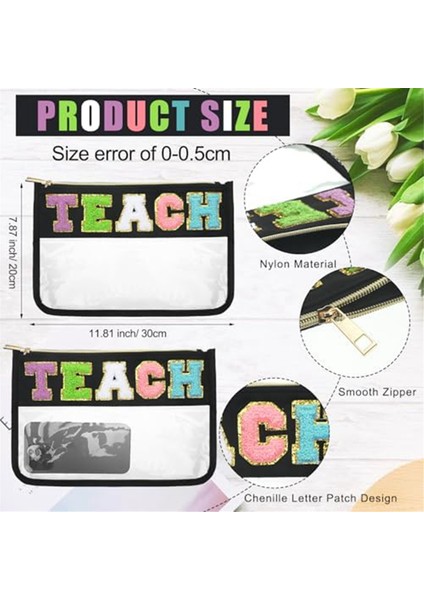 6 Adet Şönil Mektup Torbası Dökme Öğretmen Takdir Hediyeleri Tiki Yama Makyaj Çantası Düz Açık Kese Öğretmeni Sahip Olmalı (Yurt Dışından) modelleri
