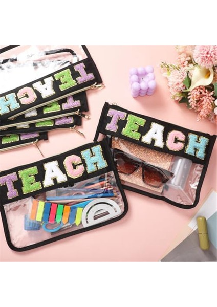 6 Adet Şönil Mektup Torbası Dökme Öğretmen Takdir Hediyeleri Tiki Yama Makyaj Çantası Düz Açık Kese Öğretmeni Sahip Olmalı (Yurt Dışından) fırsatları