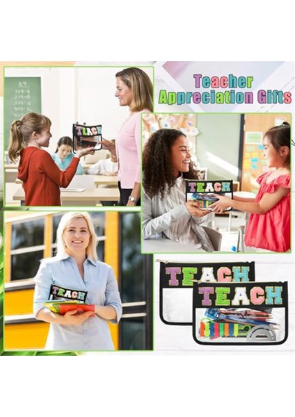 6 Adet Şönil Mektup Torbası Dökme Öğretmen Takdir Hediyeleri Tiki Yama Makyaj Çantası Düz Açık Kese Öğretmeni Sahip Olmalı (Yurt Dışından) indirimleri