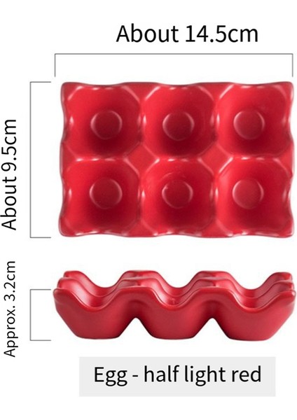 Mutfak Malzemeleri Yumurta Tepsisi Yumurta Rafı Ev Seramik Sofra Tedarikleri Yumurta Tepsisi Yumurta Tepsisi Kırmızı (Yurt Dışından) fırsatları