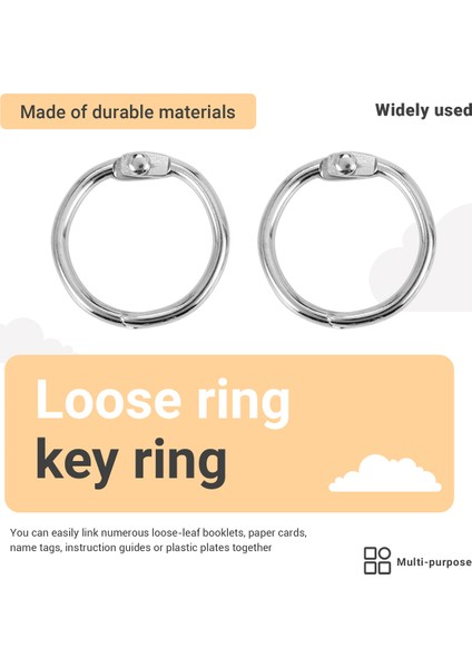 100PCS 19MM Gevşek Yaprak Bağlayıcı Halkalar Anahtar Yüzük Halkaları Halkalar/albüm/craft Için Binder Halkalar (Yurt Dışından) fırsatları