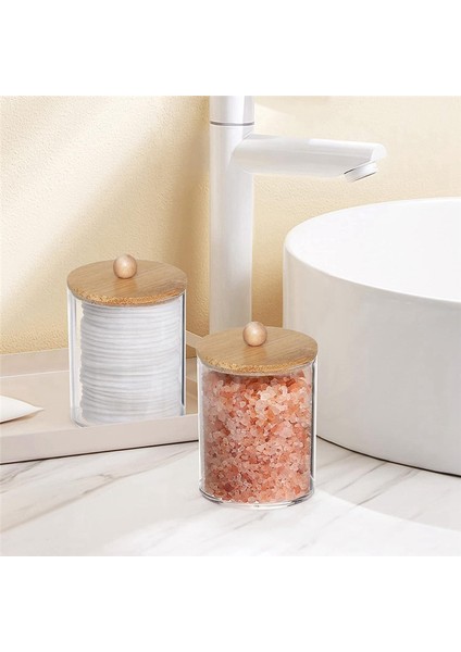 6 Paket Pamuklu Swab Saklama Kutusu, Bambu Kapaklı Ilaç Şişeleri, Pamuklu Swab Ped Dağıtıcı Için, Banyo Kavanoz Organizatörü (Yurt Dışından) fiyatları