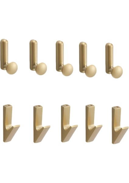 10PCS Alüminyum Alaşım Ceket Kancaları Duvara Monte Havlu Kancaları Cüppeli Kancalar Mutfak Banyo Metal Kanca Monte Havlu Kancası (Yurt Dışından)