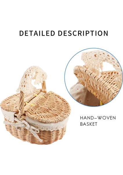 El Yapımı Hasır Sepet Hasır Kamp Piknik Sepeti Alışveriş Depolama Engel ve Ahşap Hasır Piknik Sepeti (Yurt Dışından) modelleri