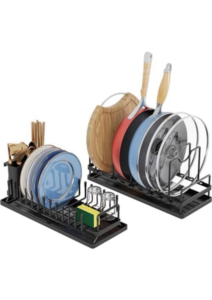 Çok Işlevli Paslanmaz Çelik Çanak Kurutma Rafı Tencere ve Tava Depolama Rafı, Bulaşık Kurutma Rafı, Tencere ve Tava Depolama (Yurt Dışından)