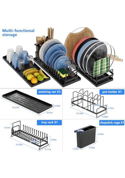 Çok Işlevli Paslanmaz Çelik Çanak Kurutma Rafı Tencere ve Tava Depolama Rafı, Bulaşık Kurutma Rafı, Tencere ve Tava Depolama (Yurt Dışından) indirimleri