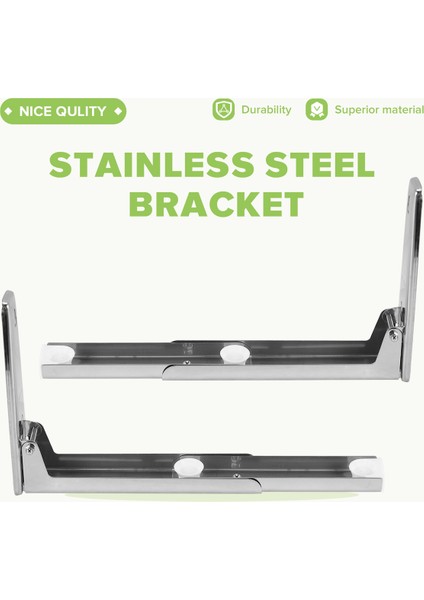 Destek Çerçevesi Çelik Katlanabilir Streç Raf Rafı Mikrodalga Fırın Duvar Montaj Braketi Paslanmaz Gümüş (Yurt Dışından) fırsatları