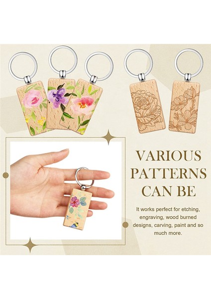 50 Adet Boş Ahşap Anahtar Etiketi Anahtar Gravür Boşluklar Bitmemiş Ahşap Anahtarlık Anahtar Halka Anahtar Etiketler Dıy El Sanatları, Dikdörtgen (Yurt Dışından) fiyatları