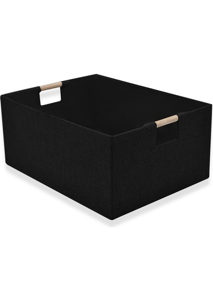 Depolama Için Dikdörtgen Depolama Kutusu Depolama Dekoratif Çıkarılabilir Depolama Sepetleri Ahşap Taşıma Kulpları A (Yurt Dışından)