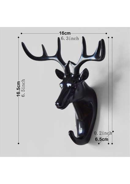 Havlu Kancası Duvar Asılı Geyik Başı Kıyafetleri Askı Odası Zanaat Dekorasyon Duvar Dekorasyon Kancası, 6 Adet (Yurt Dışından)