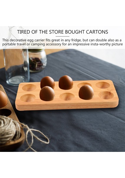 Mutfak Buzdolabında Kullanılabilir Yumurta Için Yumurta Tepsisi Ahşap Yumurta Tutucu Veya Ekran Veya Depolama Tezgahı, 10 Yumurta Tutar (Yurt Dışından) fiyatları