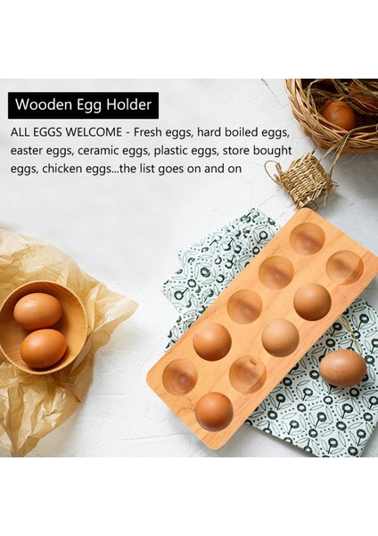 Mutfak Buzdolabında Kullanılabilir Yumurta Için Yumurta Tepsisi Ahşap Yumurta Tutucu Veya Ekran Veya Depolama Tezgahı, 10 Yumurta Tutar (Yurt Dışından) modelleri