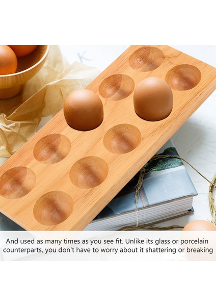 Mutfak Buzdolabında Kullanılabilir Yumurta Için Yumurta Tepsisi Ahşap Yumurta Tutucu Veya Ekran Veya Depolama Tezgahı, 10 Yumurta Tutar (Yurt Dışından) fırsatları