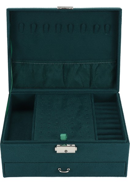 Takı Kutusu Organizatörü, Büyük Kolye Takı Depolama Organizatör Çekmece Kilitli Kadın Mücevher Ekran Tutucu Kılıf (Yurt Dışından) fiyatları