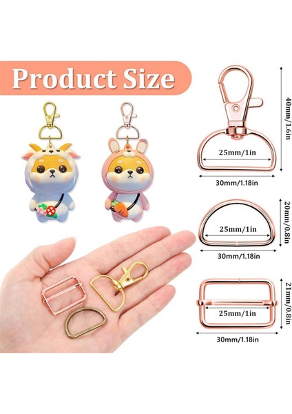 90 Pc Döner Kıvrık Snap Hooks ve D Halkaları Anahtarlık Yapma ve Dikiş Projesi Için Anahtarlık Klipsi Kanca Hook Pençe Kelesi (Yurt Dışından) indirimleri