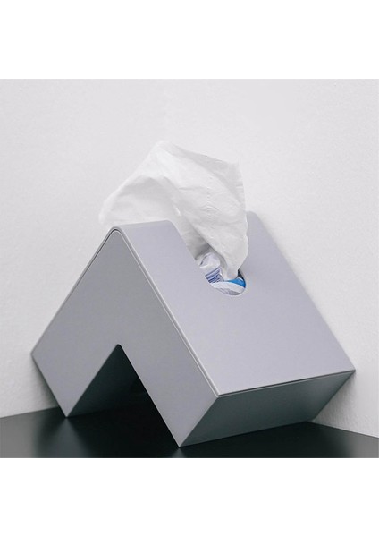 Çift Taraflı Doku Kutusu, Zarif Kare Doku Kutusu Tutucu, Banyo Giyinme Masası, Yatak Odası Giyinme Masası Gri (Yurt Dışından) indirimleri