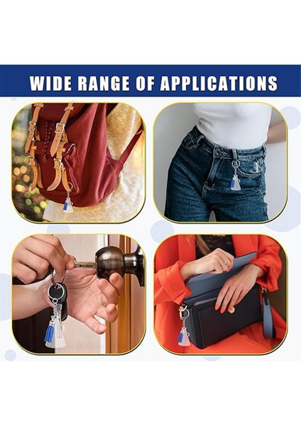 Dıy Hazırlama Proje Mezuniyet Hediyesi Için Püsküllü Megaphone Anahtar Zincirleri, Mavi (Yurt Dışından) fırsatları