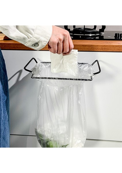 Asılı Paslanmaz Çelik Çöp Torbası Askı Dolap Kapı Arka Depolama Braketi Mutfak Malzemeleri (Yurt Dışından) indirimleri