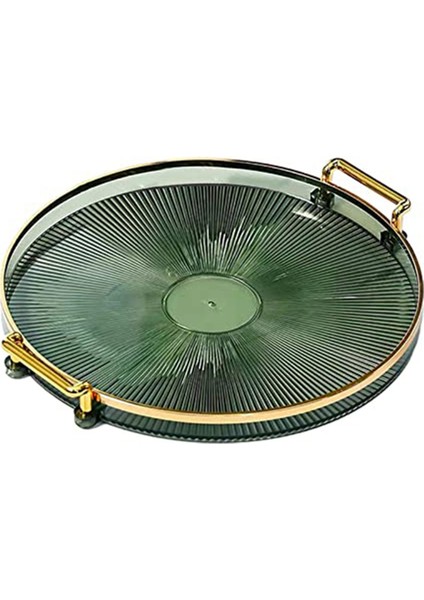 Lüks Servis Tepsisi, Kulplarla Kozmetik Parfüm Makyaj Ekranı Çok Fonksiyonlu Dekoratif Dekoratif Tepsi, Takı Tepsisi A (Yurt Dışından)