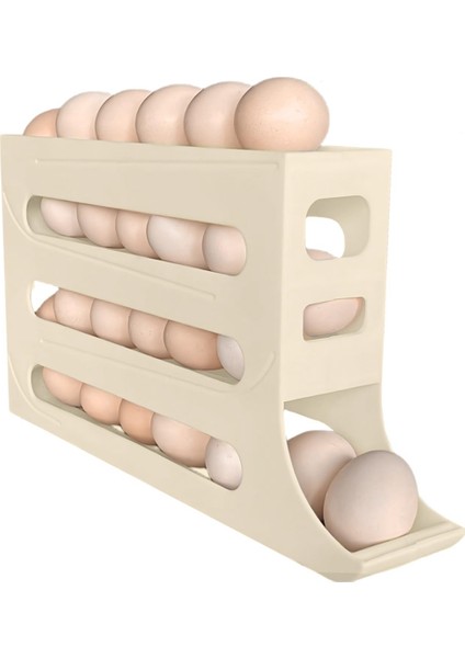 30 Yumurta Buzdolabı Için Yumurta Tutucu -Auto Haddeleme Buzdolabı Yumurta Organizatörü, Uzay Kurtarıcı Yumurta Dispenser Tutucu, 4 Katmanlı Buzdolabı Beyaz (Yurt Dışından) indirimleri