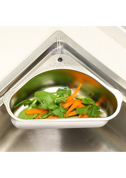 Mutfak Lavabo Tahliye Sepeti Emme Kupası Destek Köşesi Için Üçlü Köşeli Drenaj Raf Lavabo Süzgeç Sünger Tutucusu (Yurt Dışından) fırsatları