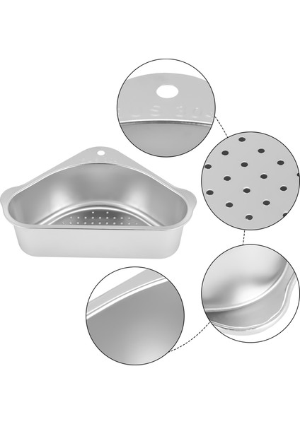 Mutfak Lavabo Tahliye Sepeti Emme Kupası Destek Köşesi Için Üçlü Köşeli Drenaj Raf Lavabo Süzgeç Sünger Tutucusu (Yurt Dışından) indirimleri