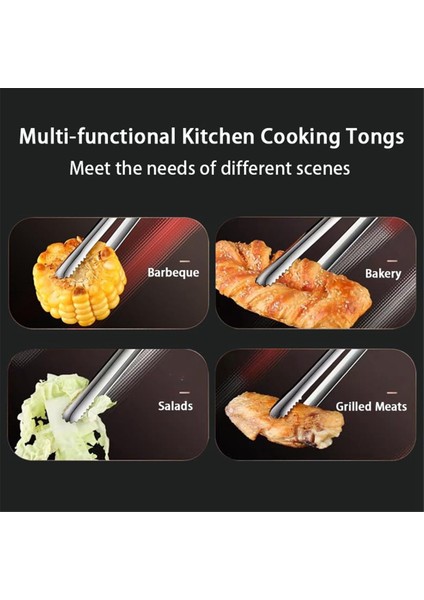 4pcs Mutfak Maşaları Izgara Maşaları, 11.5 Inç ve 13.5 Inç Metal Gıda Maşaları, Yüksek Sıcaklığa Dayanıklı Barbekü Maşaları (Yurt Dışından) fırsatları