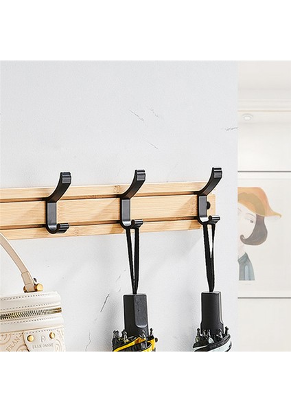 Palto Raf Duvar Montajı Ceket Kancaları - 4 Kanca ile Ahşap Siyah Palto Rafı Asılı Ceket Şapkası Torbası Havlu Askısı Için Duvar Kancası (Yurt Dışından) indirimleri