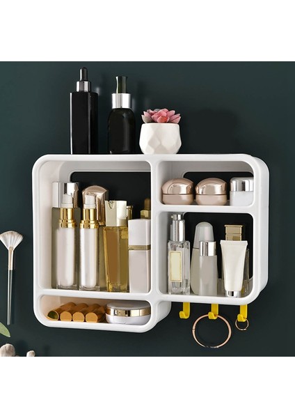 Banyo Duş Duvarı Montajı Yok Yüz Yıkama Krem Cilt Bakımı Washbasin Depolama Rafı, B Sondaj Çok Yönlü Depolama Rafı, B (Yurt Dışından) modelleri