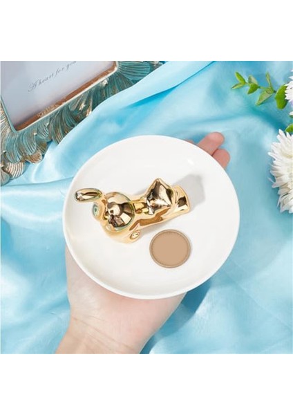 Cats Duruş Halka Tutucu Altın Kitty Tail Bulut Takı Tepsisi Yuvarlak Yuvarlak Bulovalar Biblo Tepsisi Seramik Takı Depolama Evi (Yurt Dışından) fırsatları