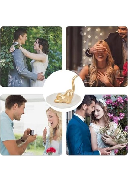 Cats Duruş Halka Tutucu Altın Kitty Tail Bulut Takı Tepsisi Yuvarlak Yuvarlak Bulovalar Biblo Tepsisi Seramik Takı Depolama Evi (Yurt Dışından) indirimleri