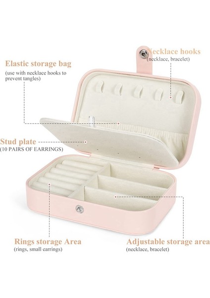 Çift Katman Seyahat Takı Organizatörü Pu Deri Taşınabilir Küçük Seyahat Takı Kılıfı Kadın Kızlar, Siyah (Yurt Dışından) fırsatları