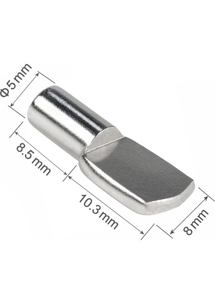 5mm Dolap Raf Destek Mal Kaşığı Raflar Için Metal Raf Pimleri, 100 Pcs Gümüş Renk (Yurt Dışından) fiyatları