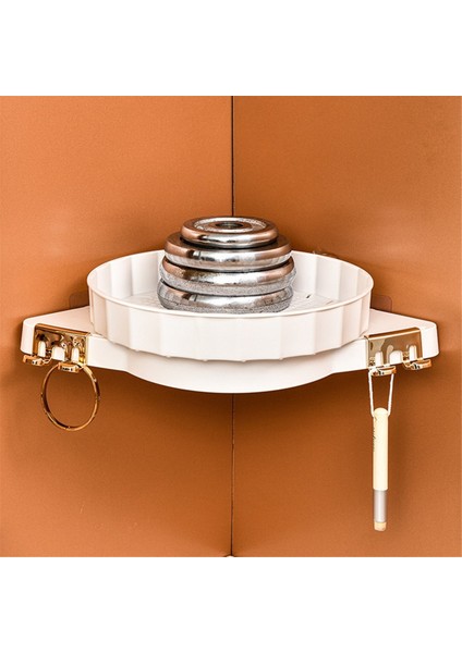 1 Paket Köşe Duş 360 ° Dönen Banyo Organizatörü ve Depolama Rafları, Banyo Için Sondaj Pikap Organizatörü Yok (Yurt Dışından) modelleri